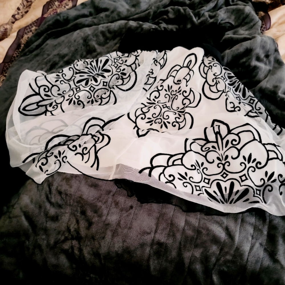 Girls black and white formal dress.